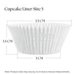 WhiteColourCupcakeLinersBakingCup - Bakeyy.com IN