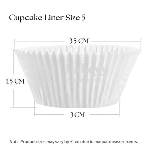 WhiteColourCupcakeLinersBakingCup - Bakeyy.com IN