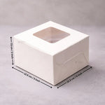 White_Cake_Box_ITC_Back_Square_Shape_Top_window_3 - Bakeyy.com