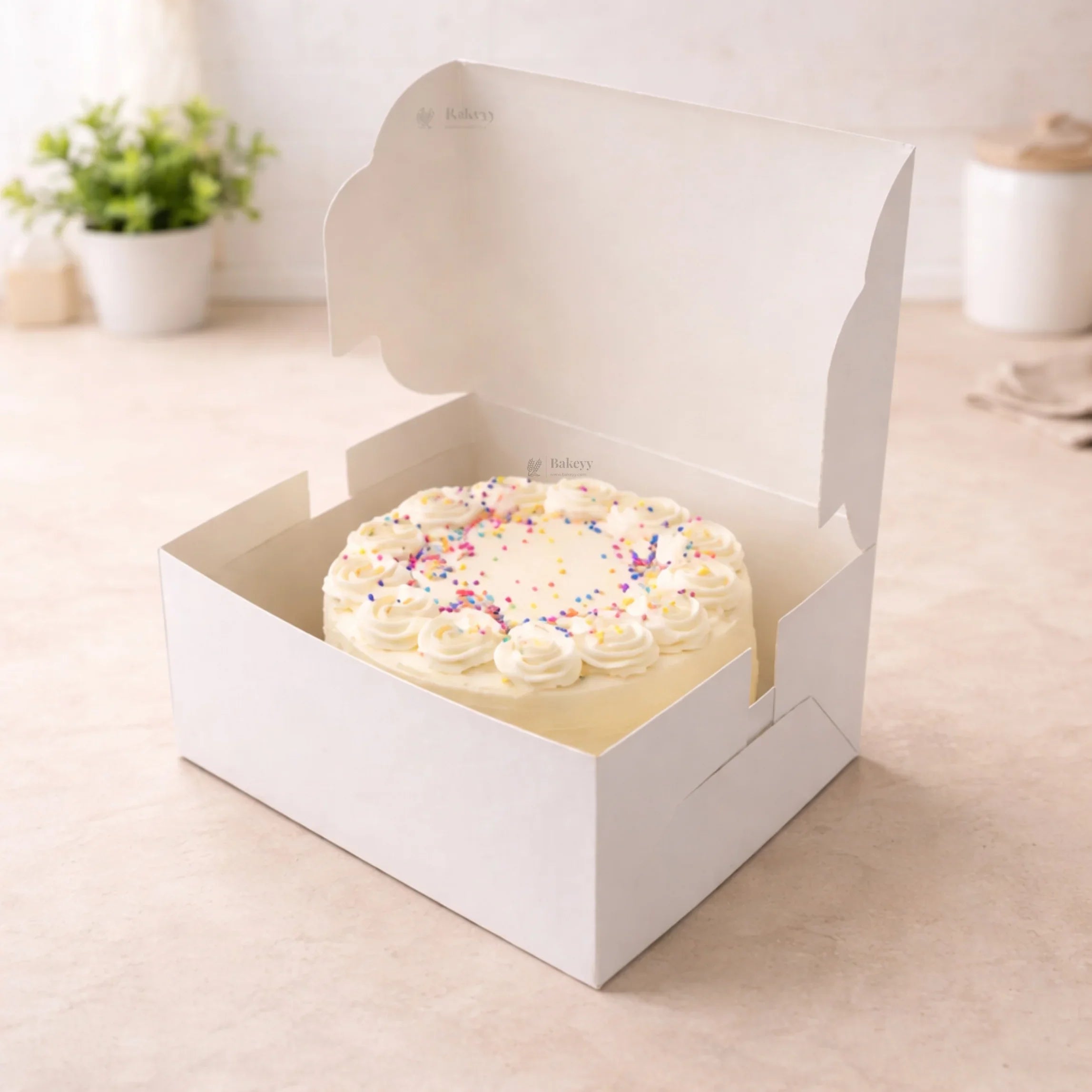 White Cake Box with ITC Back | Sturdy Cake Packaging Box | Multiple Sizes Available | Pack of 25