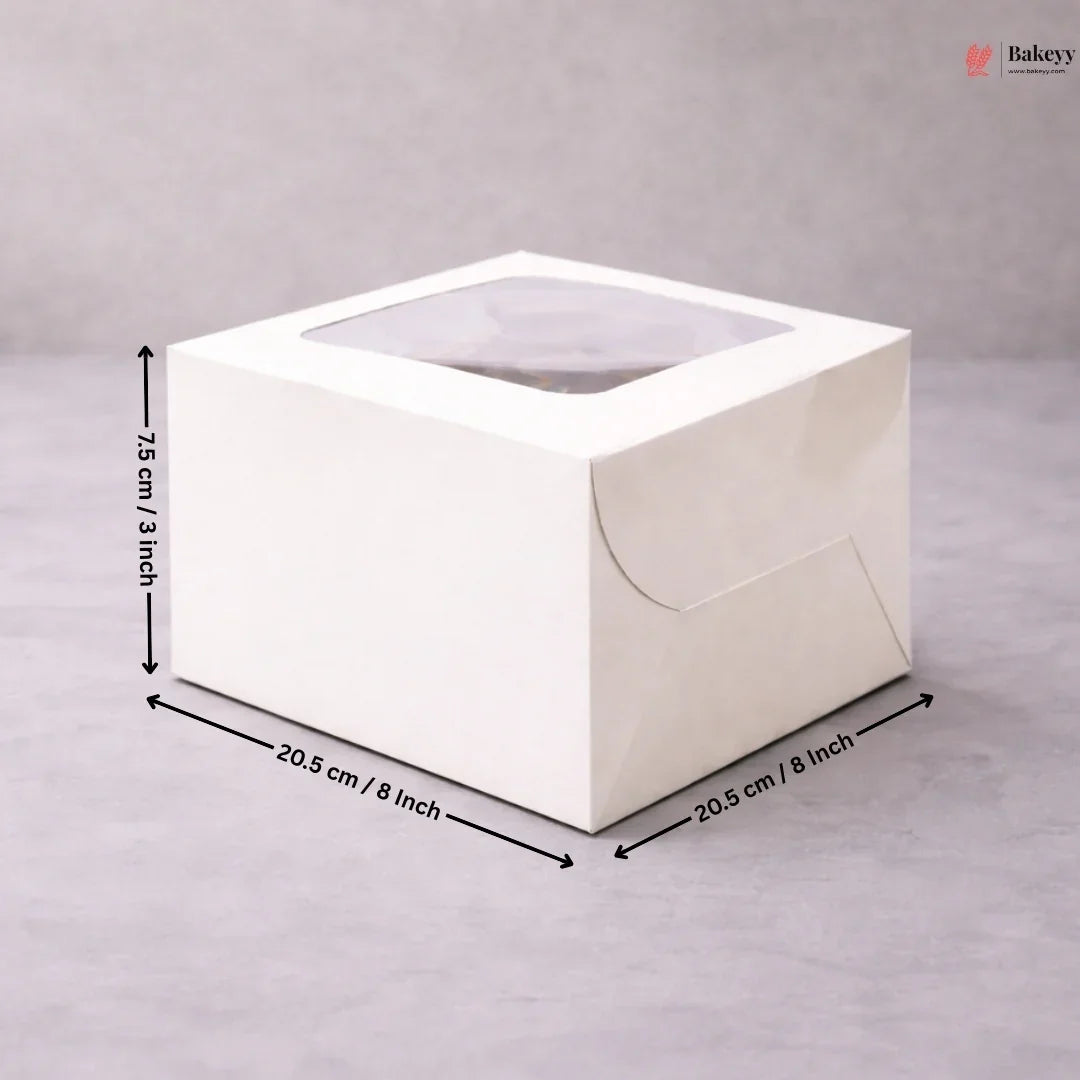 White_Cake_Box_with_Window_8 - Bakeyy.com IN