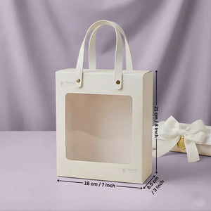 WindowGiftCarryBagwithAttachedHardPaperHandles_1 - Bakeyy.com