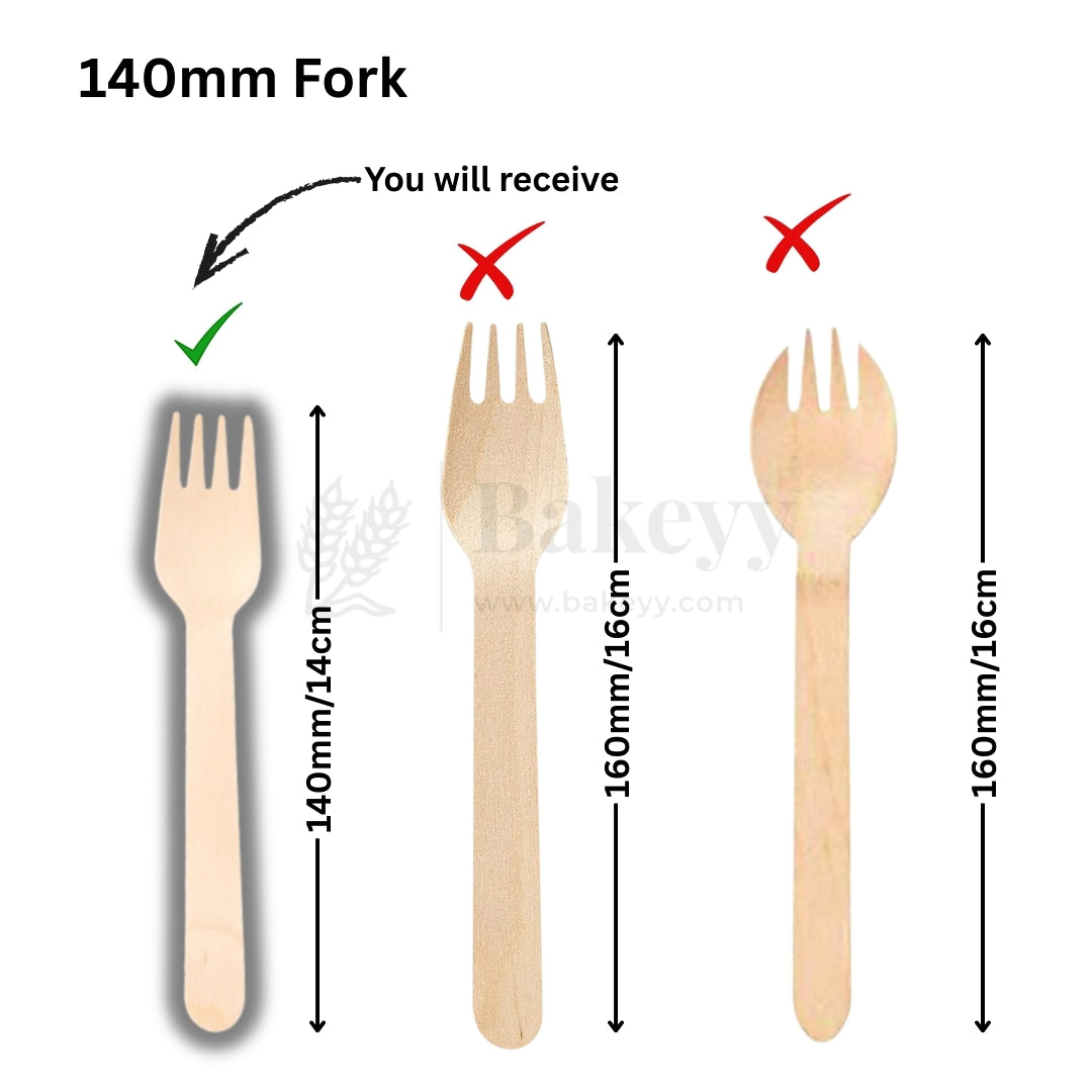 Disposable Wooden Fork & Spork | Pack of 100