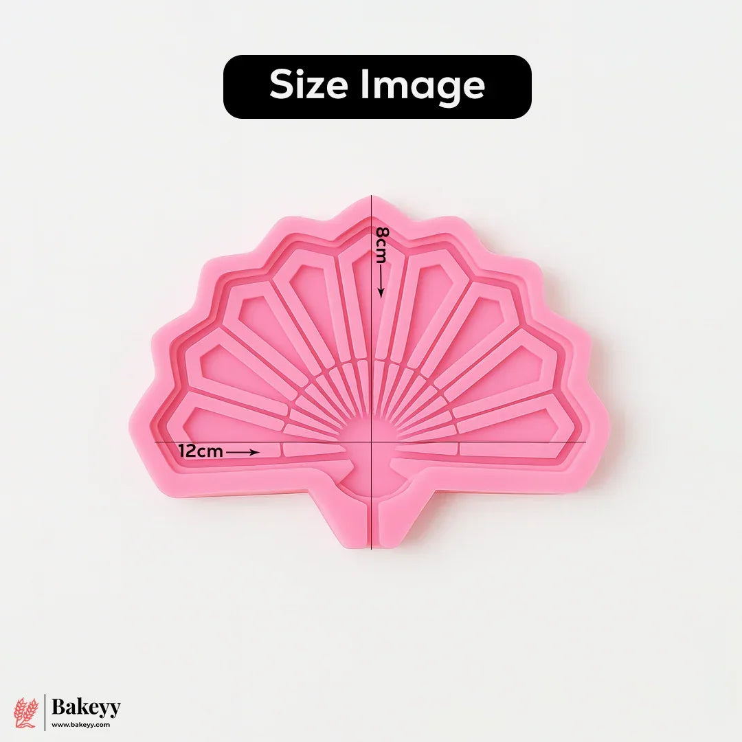 166 Chinese Fan Shaped Silicone Mold Shape Silicone Fondant Mould - 1 Piece - Bakeyy.com - India - 166 Chinese Fan Shaped Silicone Mold Shape Silicone Fondant Mould - 1 Piece - Default Title