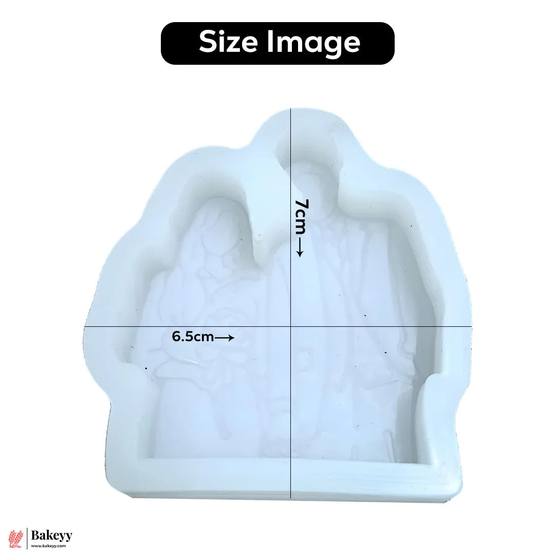 593 Bride & Groom Couple Shape Fondant Mould - 1 Piece