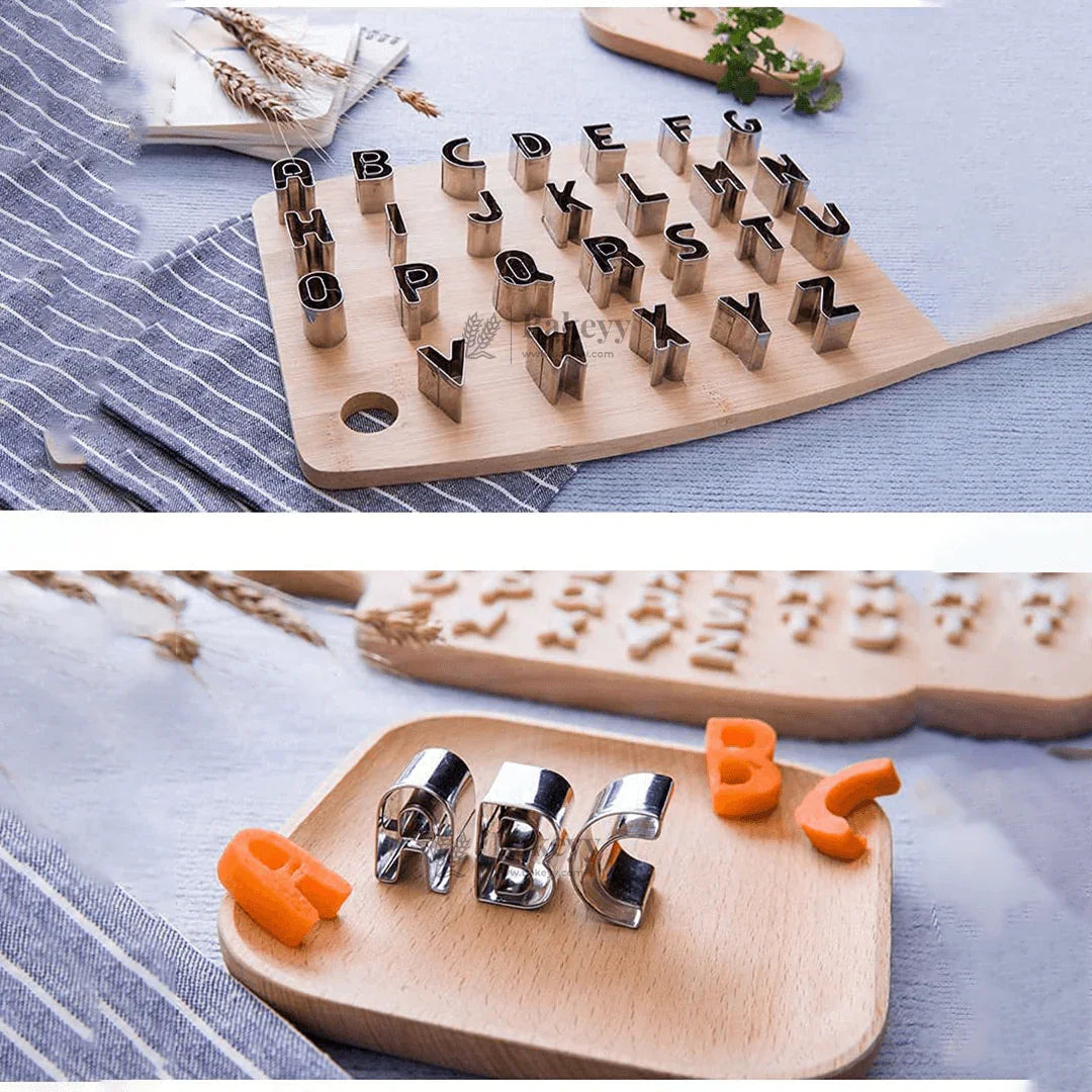 Alphabet and Number Cookies Cutter Set of 36 - Bakeyy.com - India - Alphabet and Number Cookies Cutter Set of 36 - Small