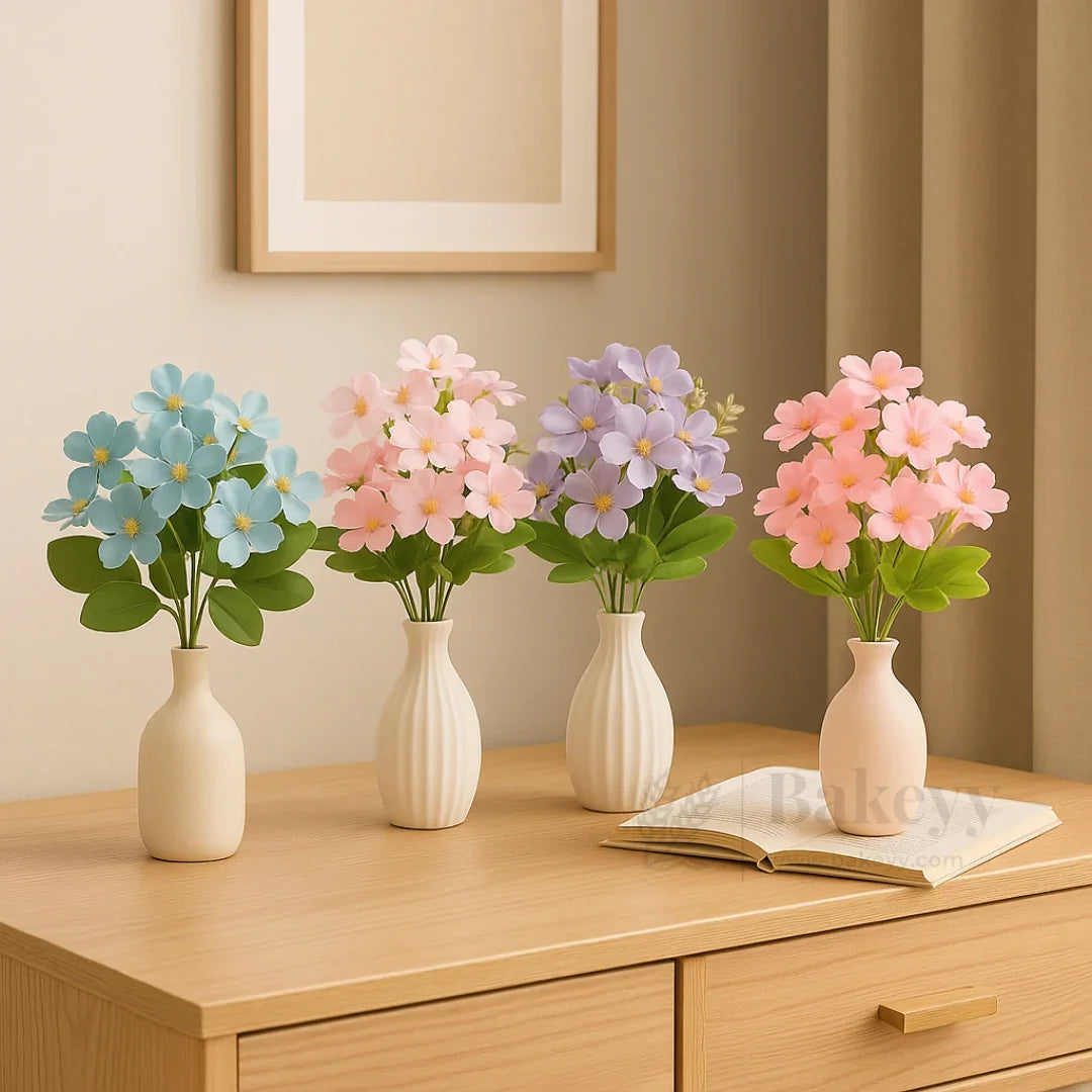 Artificial Blossom Flower Bunch – 28cm | Soft & Delicate Floral Arrangement for Vase, Decor & Gifting | Pack of 1 - Bakeyy.com - India - Artificial Blossom Flower Bunch – 28cm | Soft & Delicate Floral Arrangement for Vase, Decor & Gifting | Pack of 1 - Peach 155.00