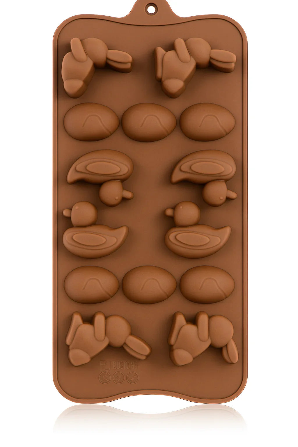 14-Cavity | Animal & Egg Shape Silicone Chocolate & Candy Mould| 1 Piece