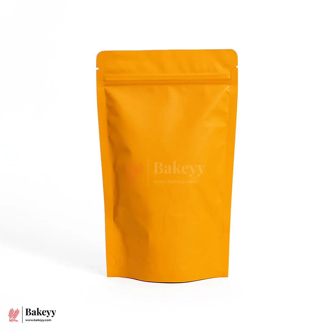 Orange Color With Window | 10x17 CM | Standing Pouch | 110 GSM | Pack of 100