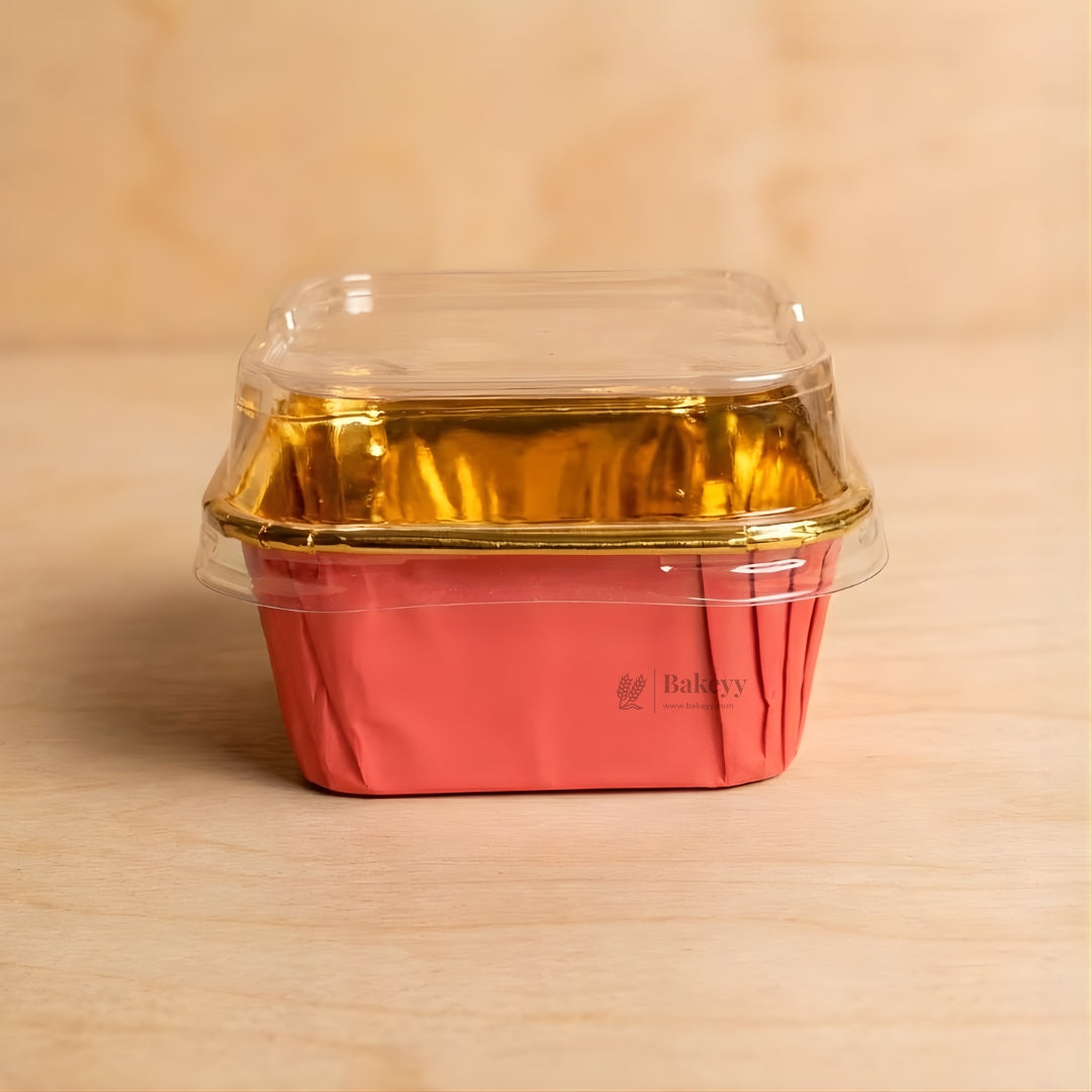 Square Bake-N-Serve with Golden Foiling | Pack of 50