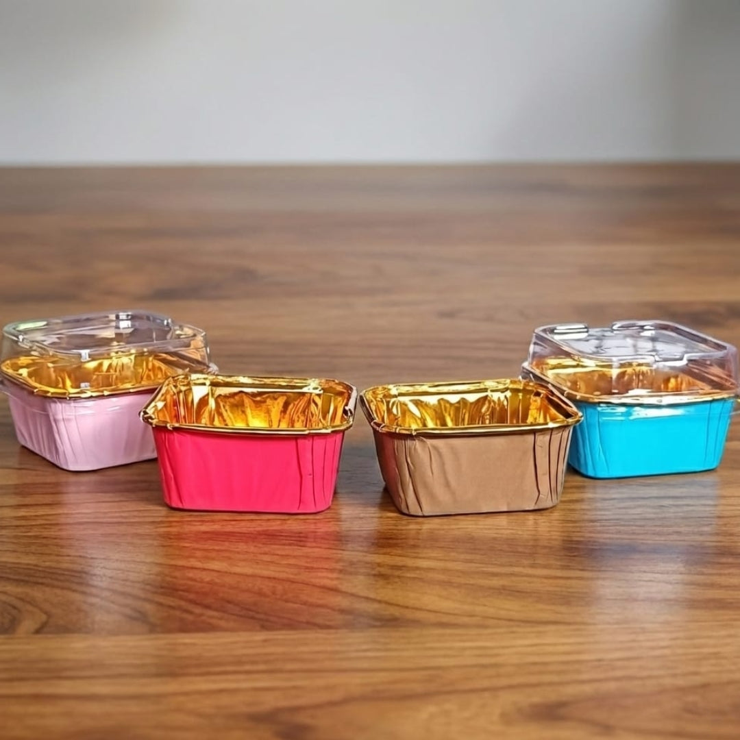 Square Bake-N-Serve with Golden Foiling | Pack of 50