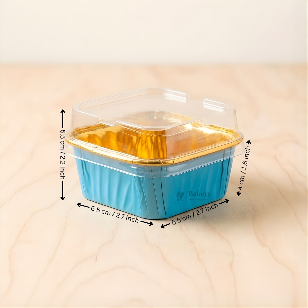 Square Bake-N-Serve with Golden Foiling | Pack of 50