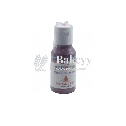Bakehaven icing gel metallic red bottle for baking decoration from Bakeyy.com