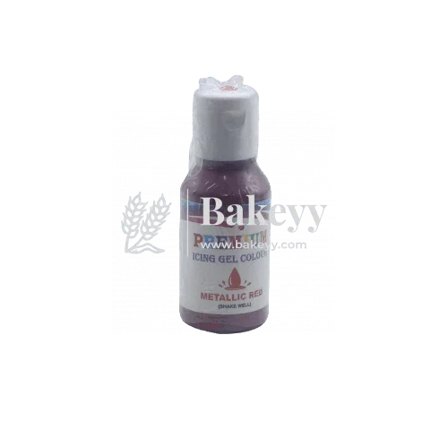 Bakehaven icing gel metallic red bottle for baking decoration from Bakeyy.com