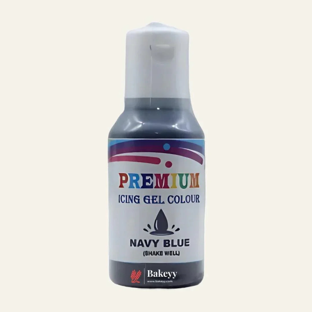 Bakeyy premium icing gel colour in navy blue, bottle for baking supplies in India