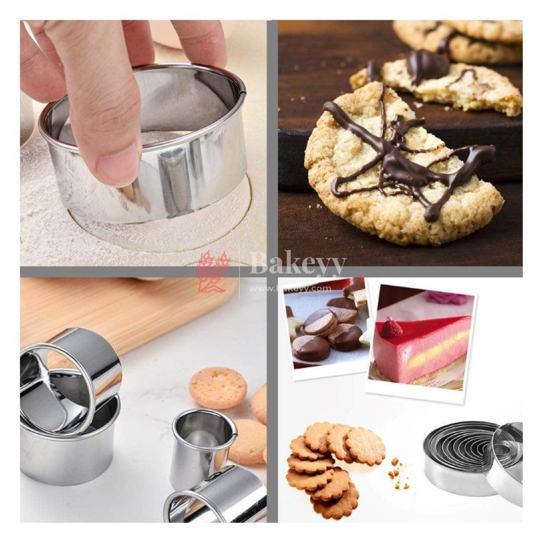Baking equipment's Stainless Steel Commercial Oval Cookie Cutter (Set of 11 Cutters) - Bakeyy.com - India - {{ variant.name }}