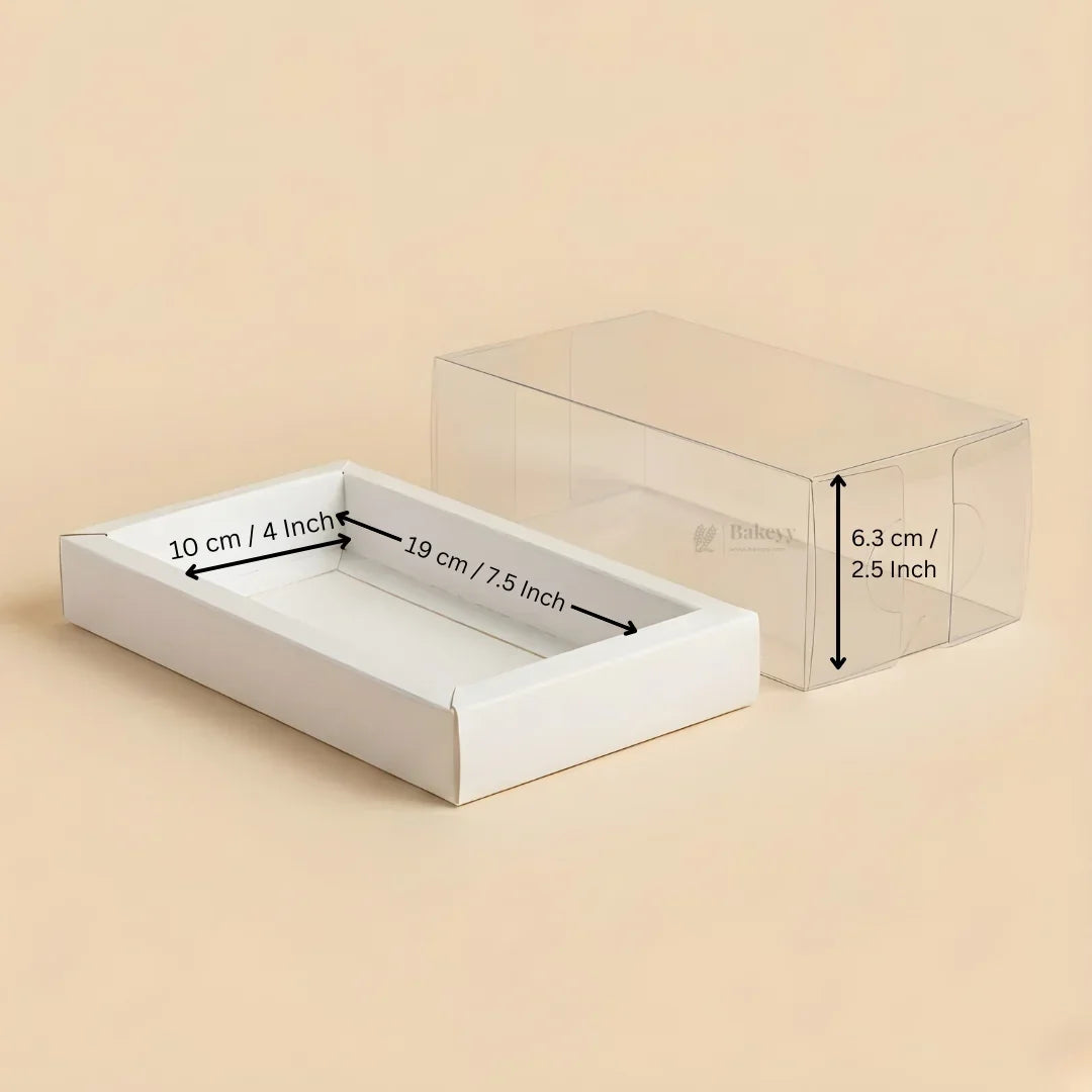 Bar Plum Cake Box with Transparent Cover | Clear Window Packaging | Pack of 50