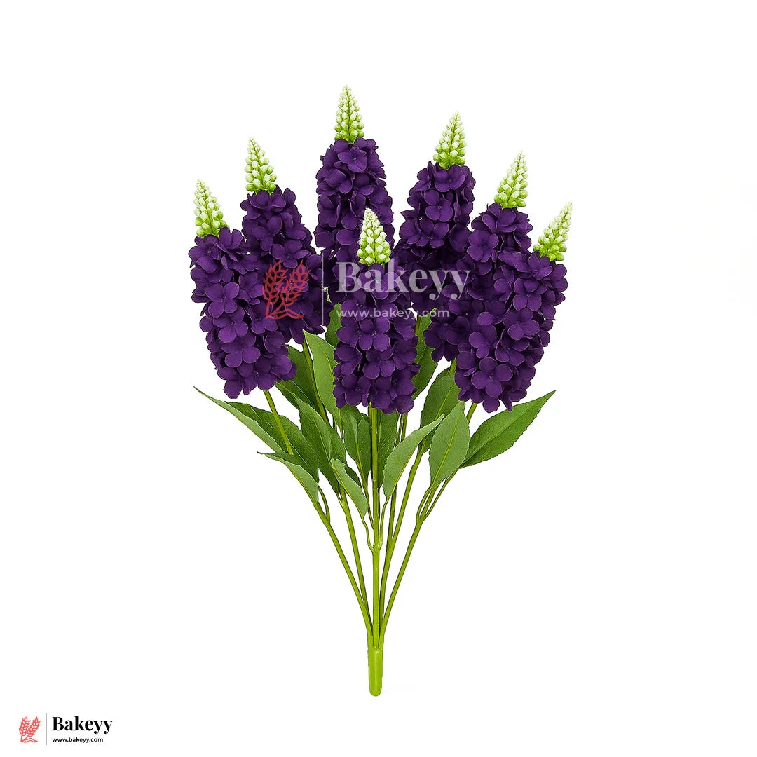 Artificial Delphinium Flower Bunch – 60cm | Deep Purple | Decorative Stick for Home & Events | Pack Of 1