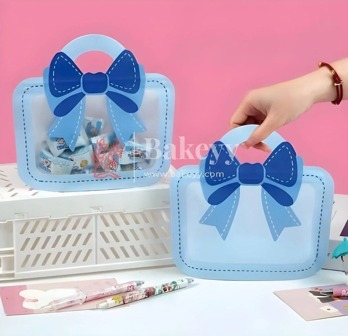 Gift Shape Bags | Fancy Zip Lock Pouches | Available in 2 Colors | Pack of 20