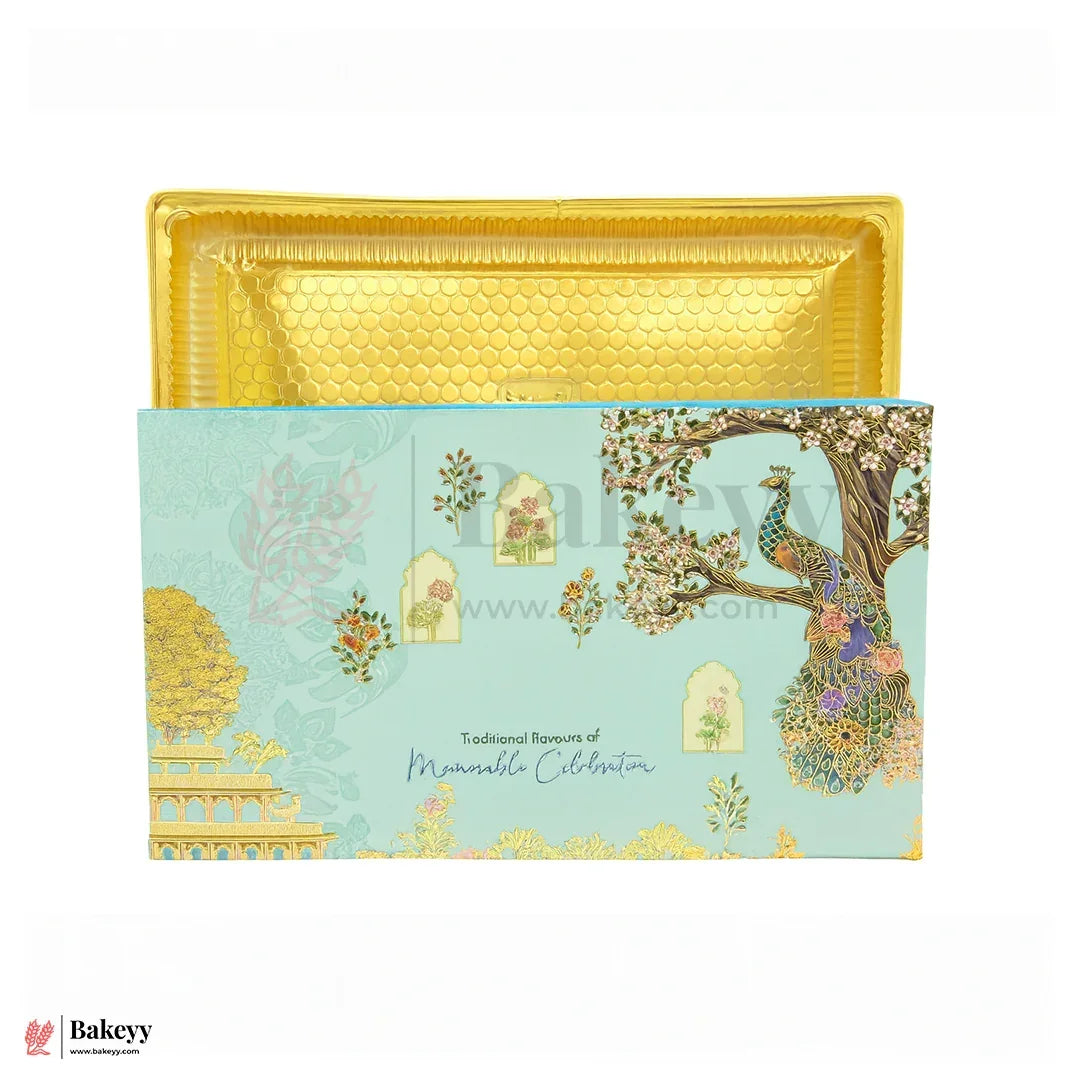 One Kg Sweet Box Premium Peacock Design Sweet & Gift Box | Elegant Festive Packaging | Pack Of 10