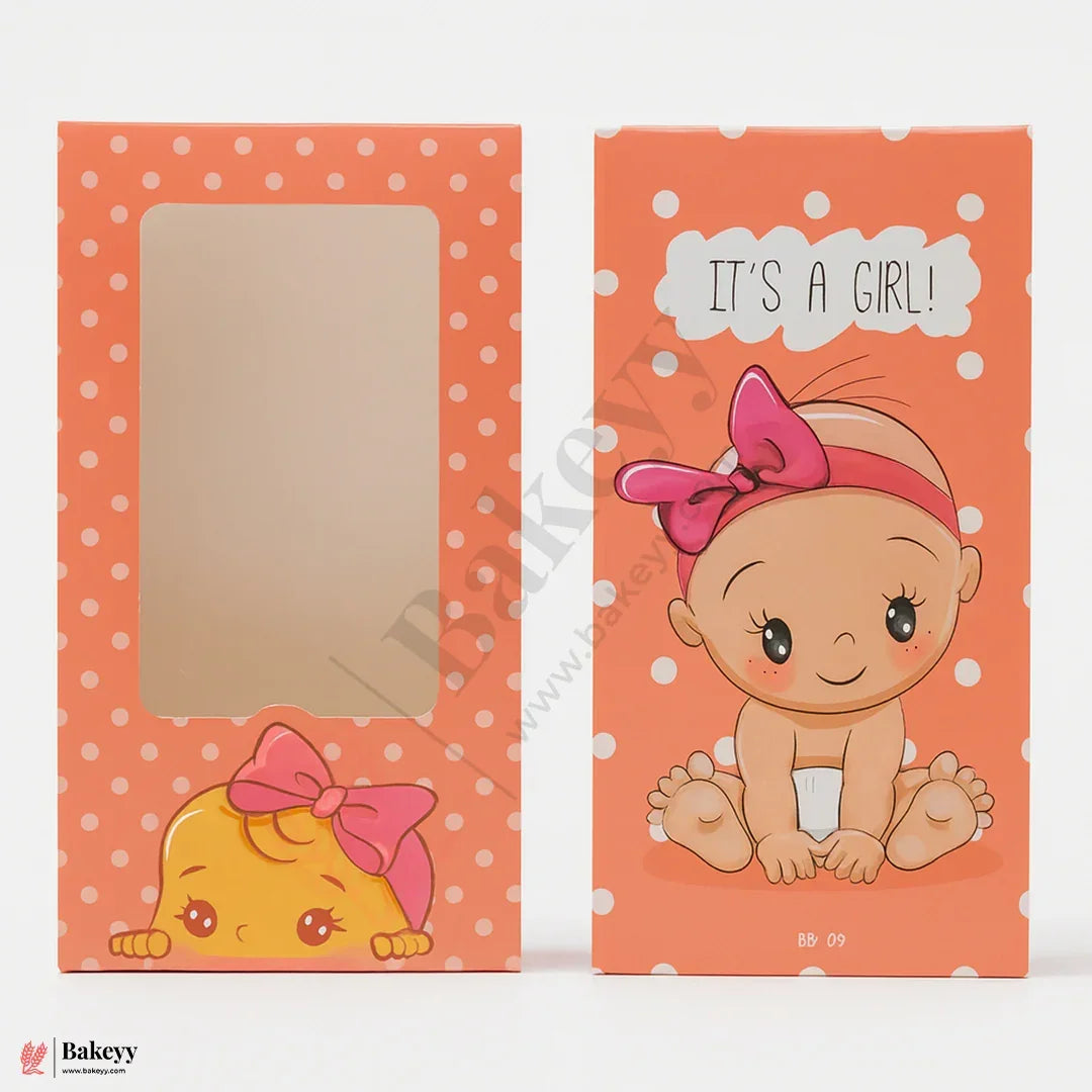 It’s a Girl Baby Shower Chocolate Bar Box | Chocolate Box | Gender reveal packaging | Baby shower | Pack of 10 | 14cm x 7cm x 1cm - Bakeyy.com - India - It’s a Girl Baby Shower Chocolate Bar Box | Chocolate Box | Gender reveal packaging | Baby shower | Pack of 10 | 14cm x 7cm x 1cm - Default Title