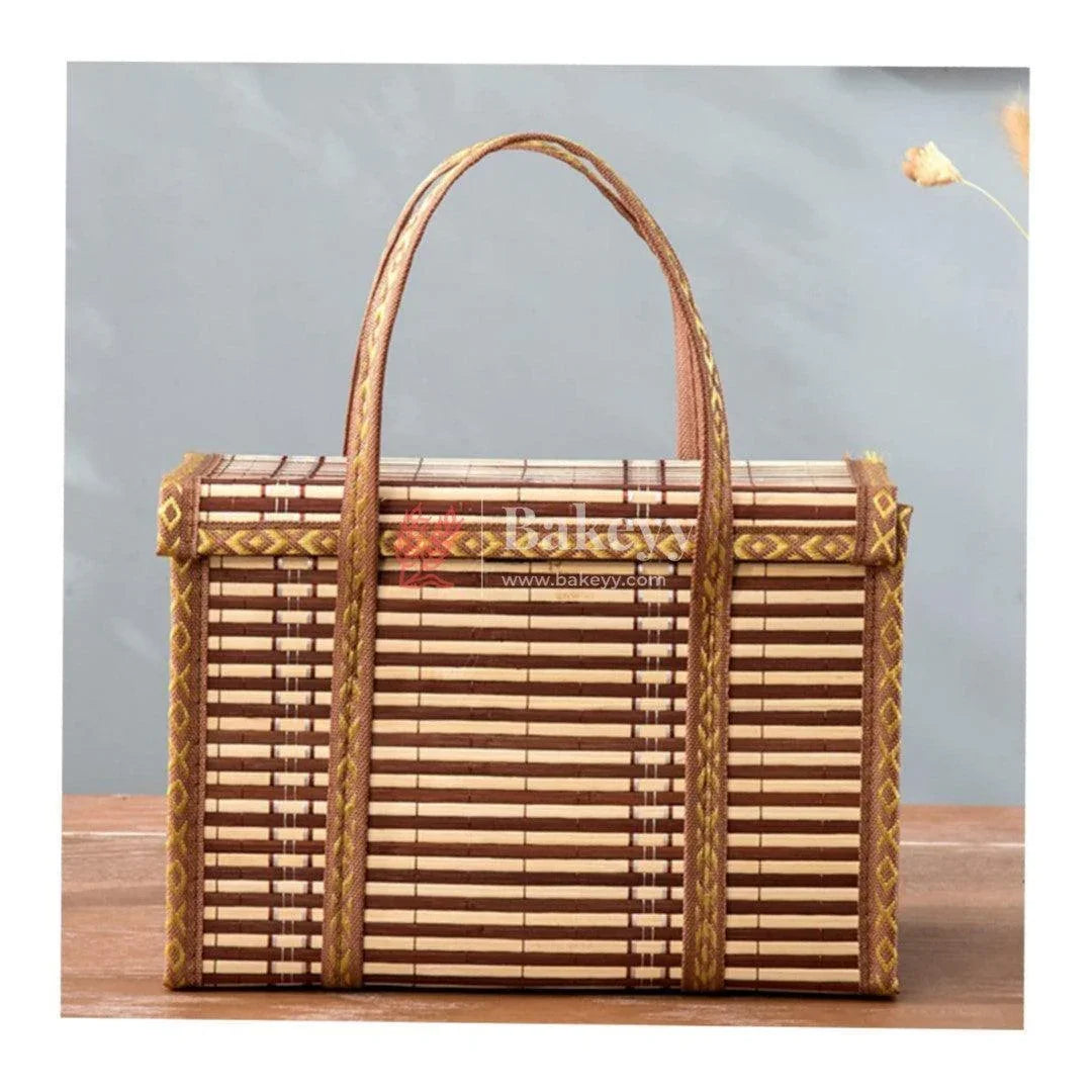 30 x 15 x 20 cm | Brown Wooden baskets |1 Piece - Bakeyy.com - India - 30 x 15 x 20 cm | Brown Wooden baskets |1 Piece - Default Title