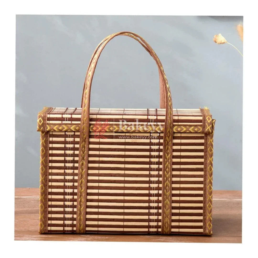 30 x 15 x 20 cm | Brown Wooden baskets |1 Piece - Bakeyy.com - India - 30 x 15 x 20 cm | Brown Wooden baskets |1 Piece - Default Title