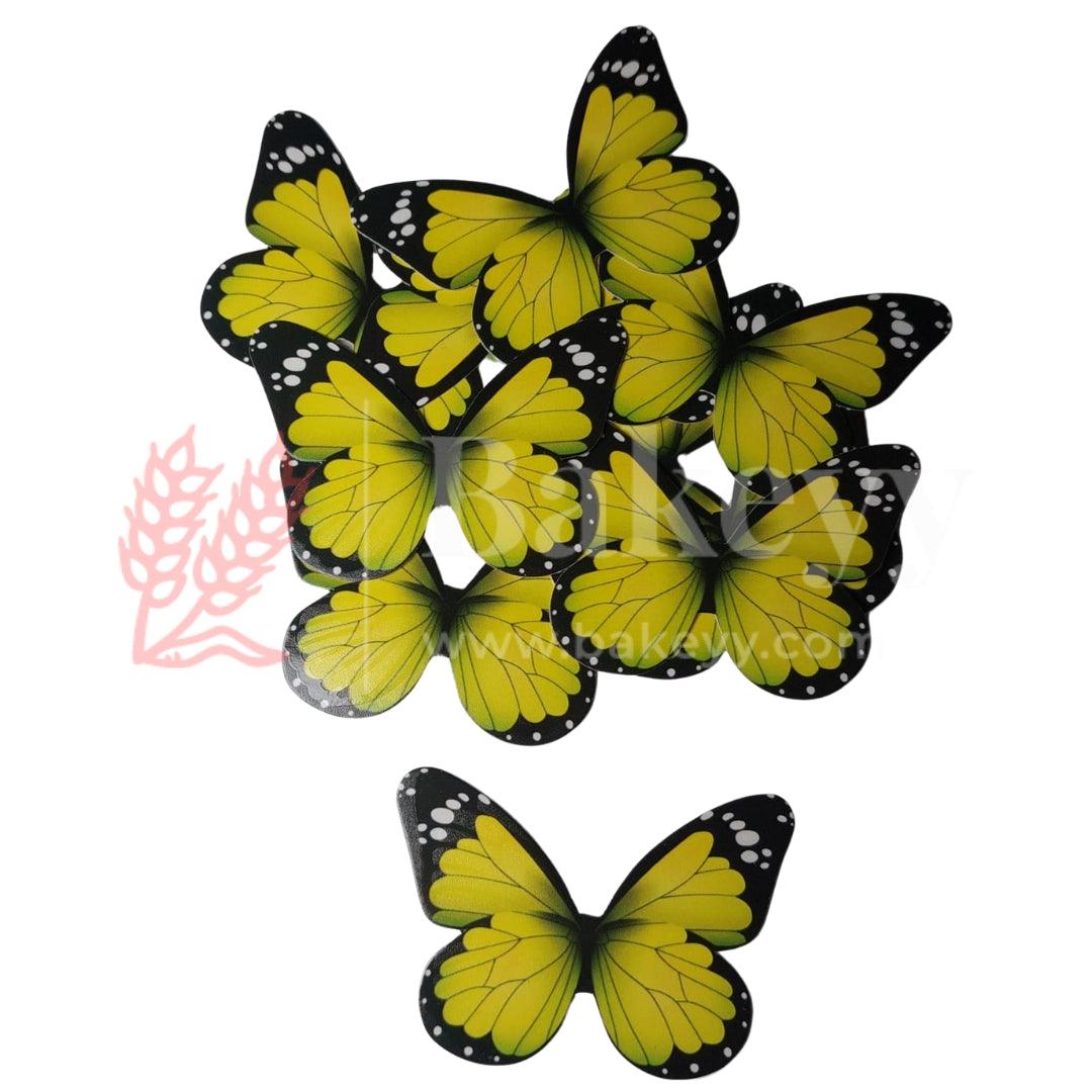 G1 Yellow |Vibrant Wing Butterfly Cake Topper – 6x4.5 cm –Pack of 10 - Bakeyy.com - India - G1 Yellow |Vibrant Wing Butterfly Cake Topper – 6x4.5 cm –Pack of 10 - Default Title
