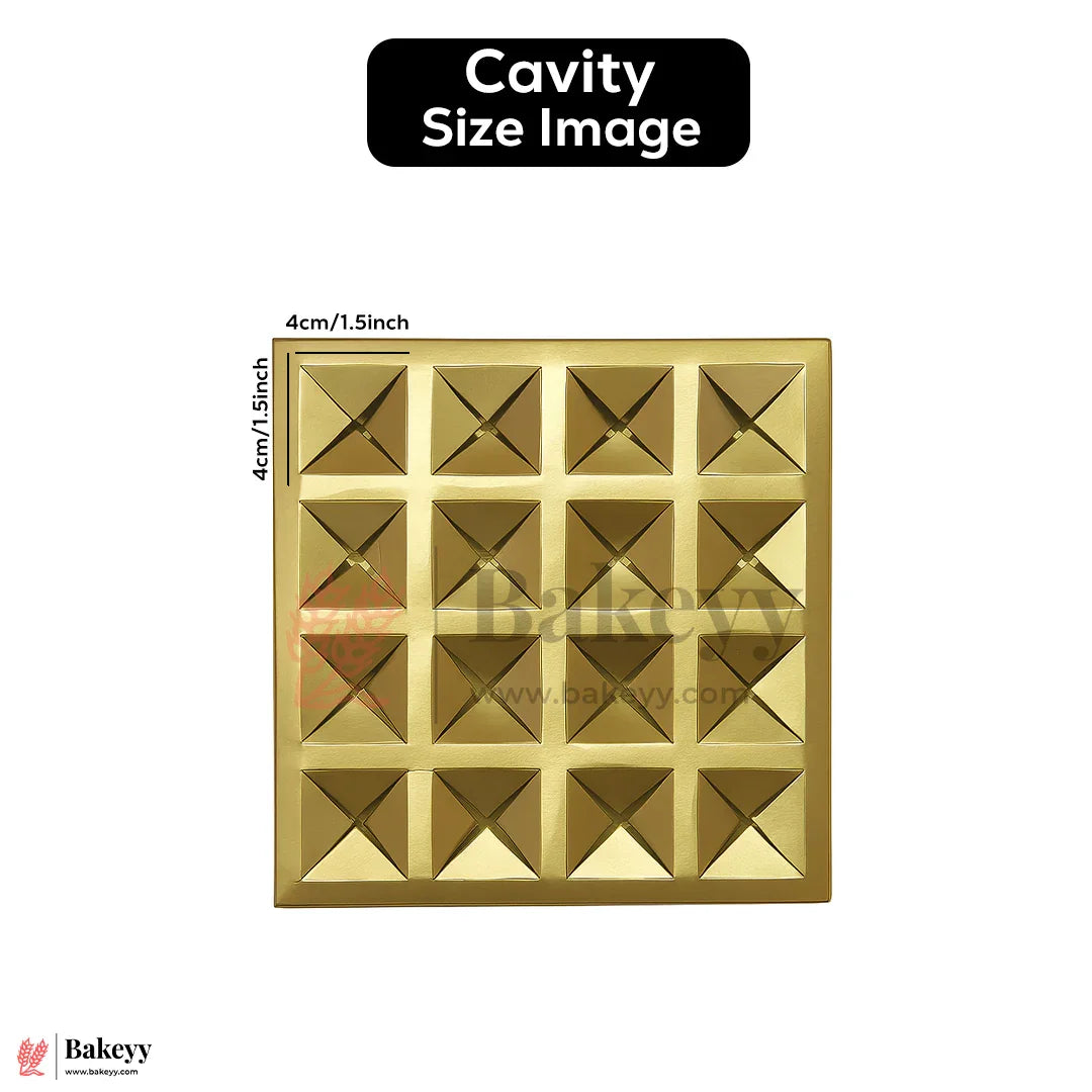 8x8x1.5 inch | Elegant Floral Squire 16 Cavity Gift Sweet Box| Pink & Gold Accents 1 Piece