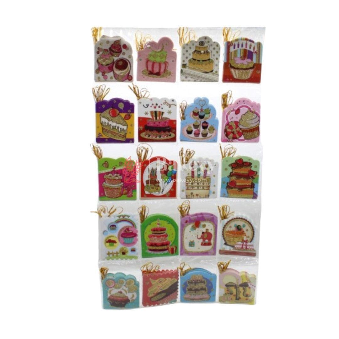 Cake Shape Tags | Eco-Friendly | Tags with Golden Thread - Bakeyy.com - India - Cake Shape Tags | Eco-Friendly | Tags with Golden Thread - Default Title