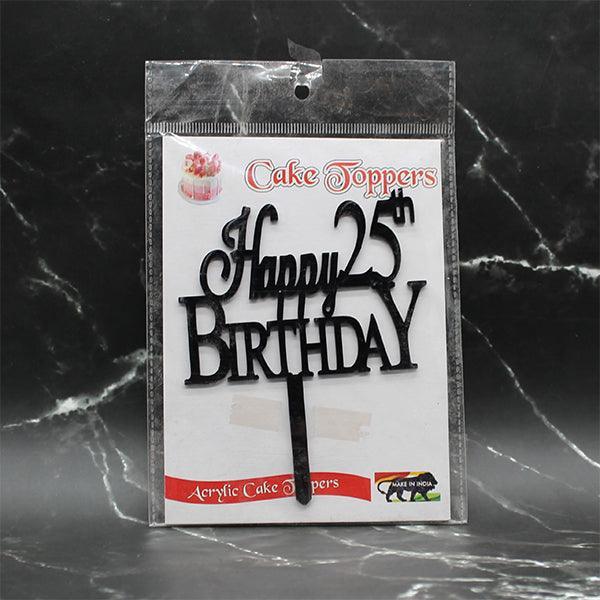 Cake Topper | Happy 25th Birthday - Bakeyy.com - India - Cake Topper | Happy 25th Birthday - Default Title