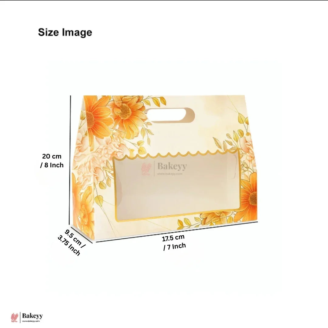 Floral Window Gift Box – Elegant Packaging for Every Occasion | Two Size Available | Pack of 10