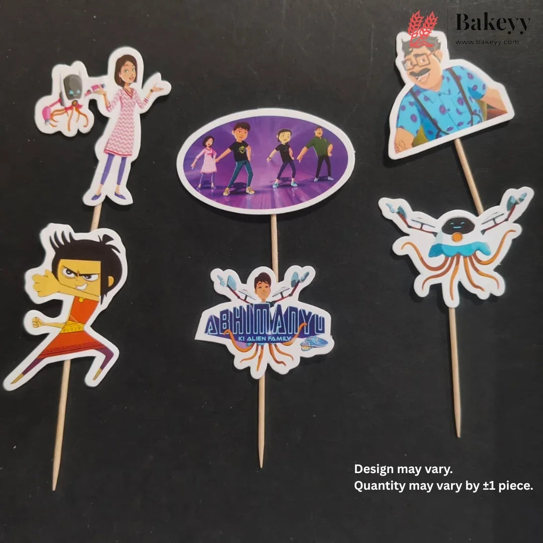 Kids Movies & Shows Cake Toppers | Birthday Party Decor | Birthday Cake Decor | Pack of 6