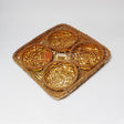 Luxury Gold-Plated Square Dry Fruit Tray with 4 Serving Bowls - Bakeyy.com - India - Luxury Gold-Plated Square Dry Fruit Tray with 4 Serving Bowls - Default Title