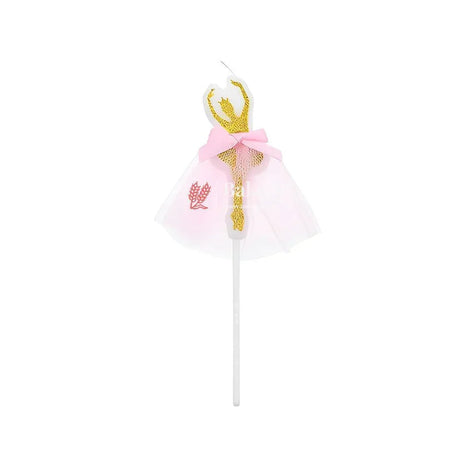 Elegant Ballerina Cake Candle Topper | Gold & Pink Design| (Pack Of 1) - Bakeyy.com - India - Elegant Ballerina Cake Candle Topper | Gold & Pink Design| (Pack Of 1) - Default Title