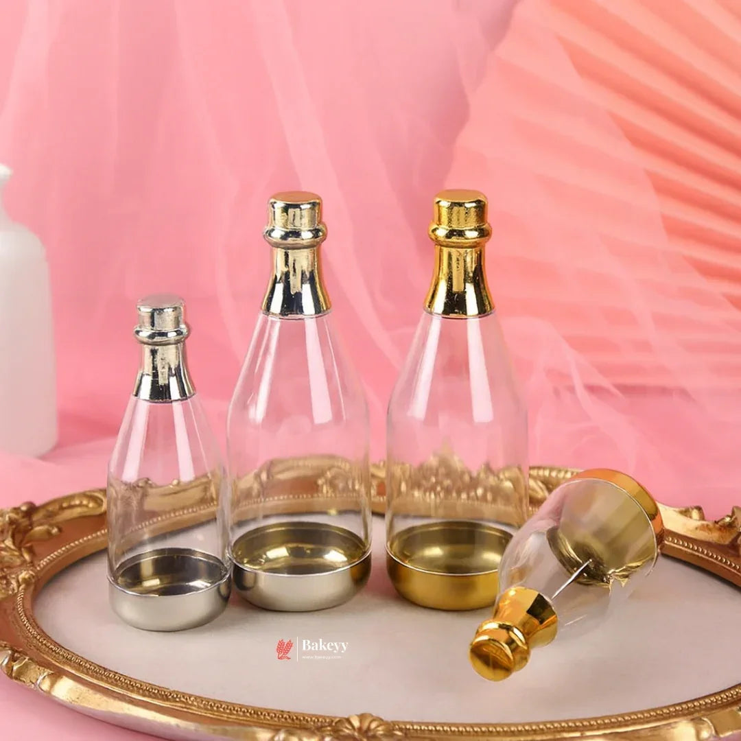 Mini Champagne Candy Bottles | Pack of 12 - Bakeyy.com - India - Mini Champagne Candy Bottles | Pack of 12 - Silver 264.00