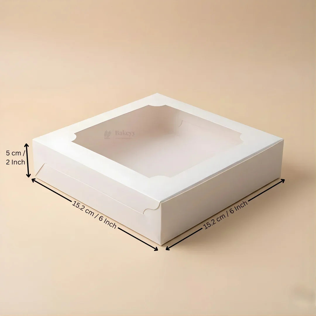 Christmas Plum Cake Box | Festive Printed Packaging | Pack of 25 - Bakeyy.com - India - Christmas Plum Cake Box | Festive Printed Packaging | Pack of 25 - White / 6x6x2 Inch | 250g 300.01