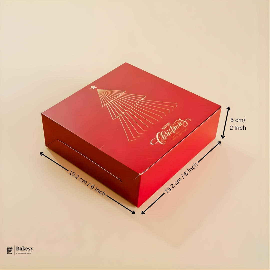 Christmas Plum Cake Box | Festive Printed Packaging | Pack of 25