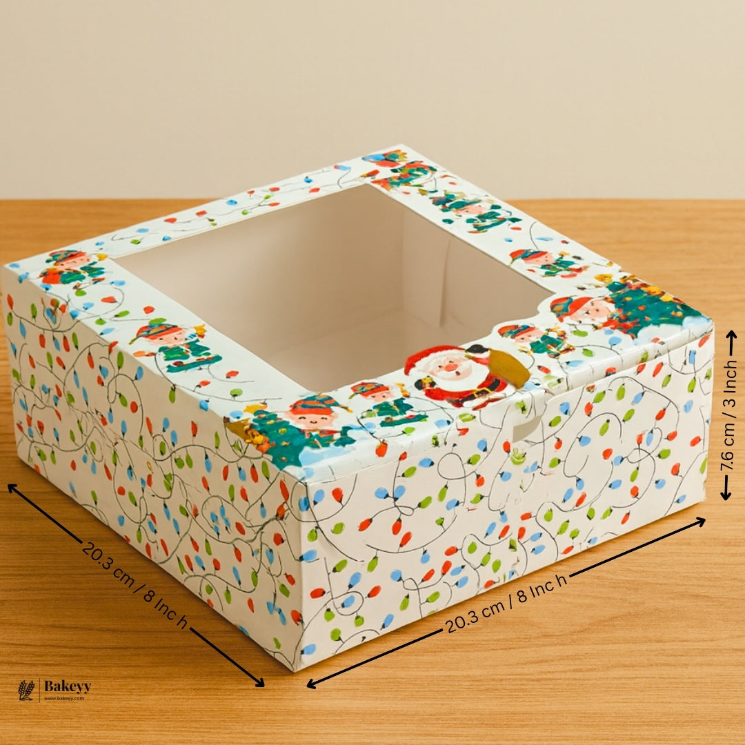 Christmas Plum Cake Box | Festive Printed Packaging | Pack of 25