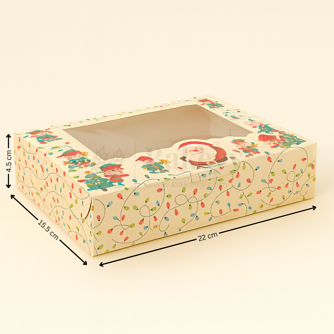 Premium Christmas Brownie Gift Box | Perfect for Christmas Cookies & Brownie | Pack of 25