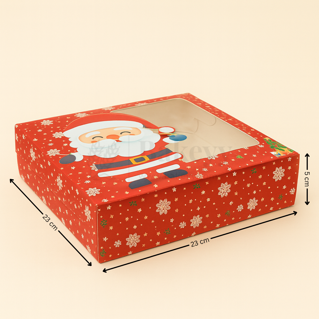 Premium Christmas Brownie Gift Box | Perfect for Christmas Cookies & Brownie | Pack of 25