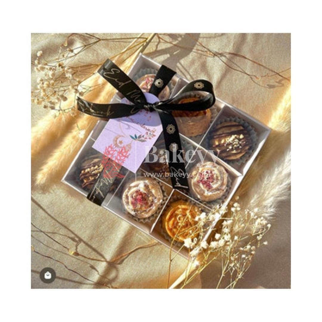 Clear Transparent 9 Cavity Brownie Box | White Color | Pack Of 10 - Bakeyy.com - India - Clear Transparent 9 Cavity Brownie Box | White Color | Pack Of 10 - Default Title