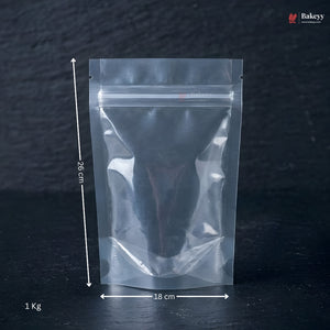 100 GSM Clear Stand-up Ziplock Pouch | Zip Lock Standing Pouch | Pack of 100