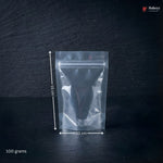 100 GSM Clear Stand-up Ziplock Pouch | Zip Lock Standing Pouch | Pack of 100