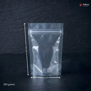 100 GSM Clear Stand-up Ziplock Pouch | Zip Lock Standing Pouch | Pack of 100