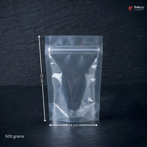 100 GSM Clear Stand-up Ziplock Pouch | Zip Lock Standing Pouch | Pack of 100