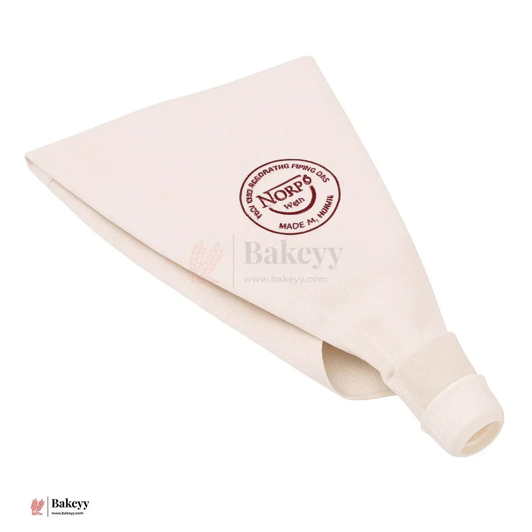 35cm | Reusable Cotton Piping Bag with Plastic Coupler | 1Pc