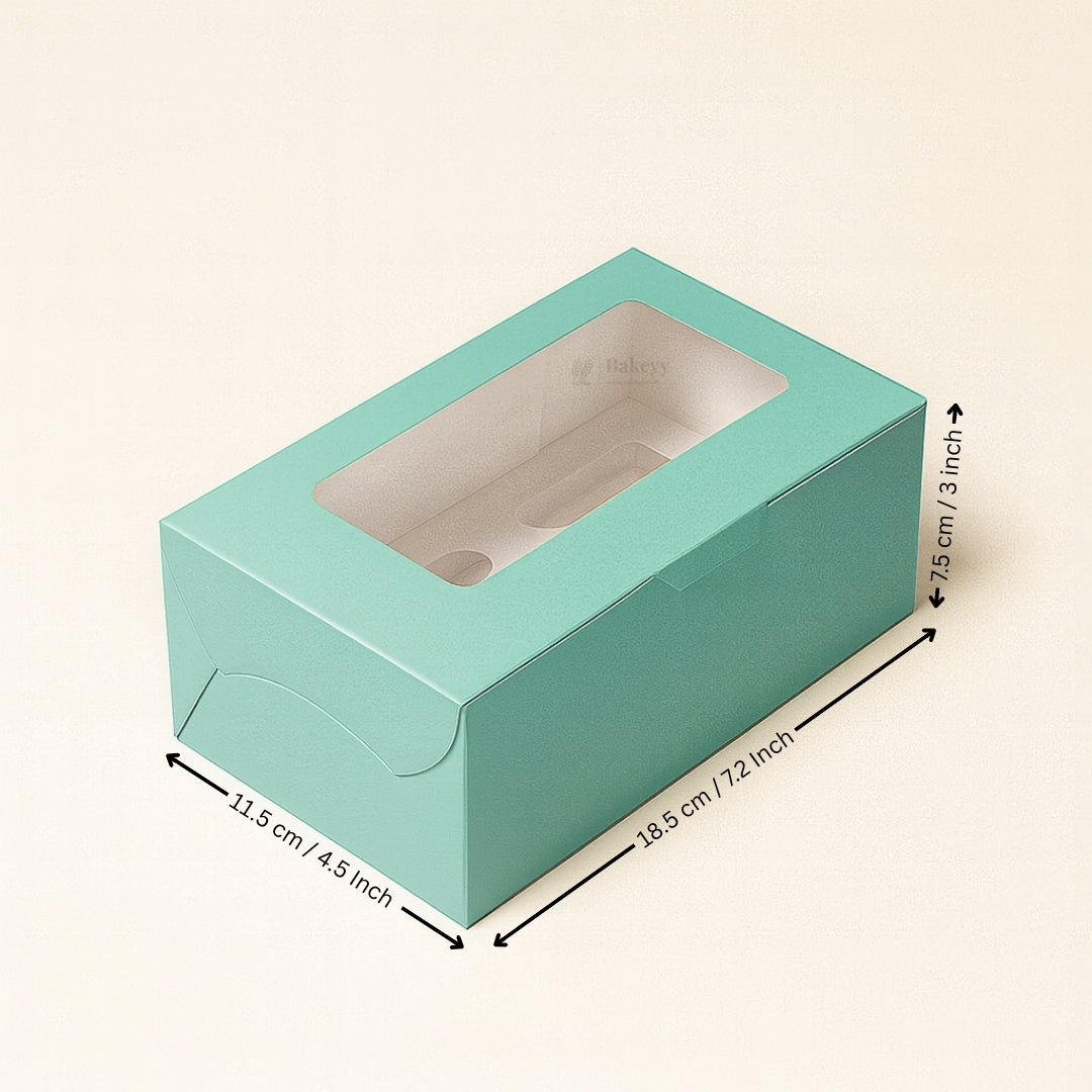 Color Cupcake Boxes With Handle | Christmas Style Cupcake Boxes | Multi-Colour Festive Boxes | Pack of 10