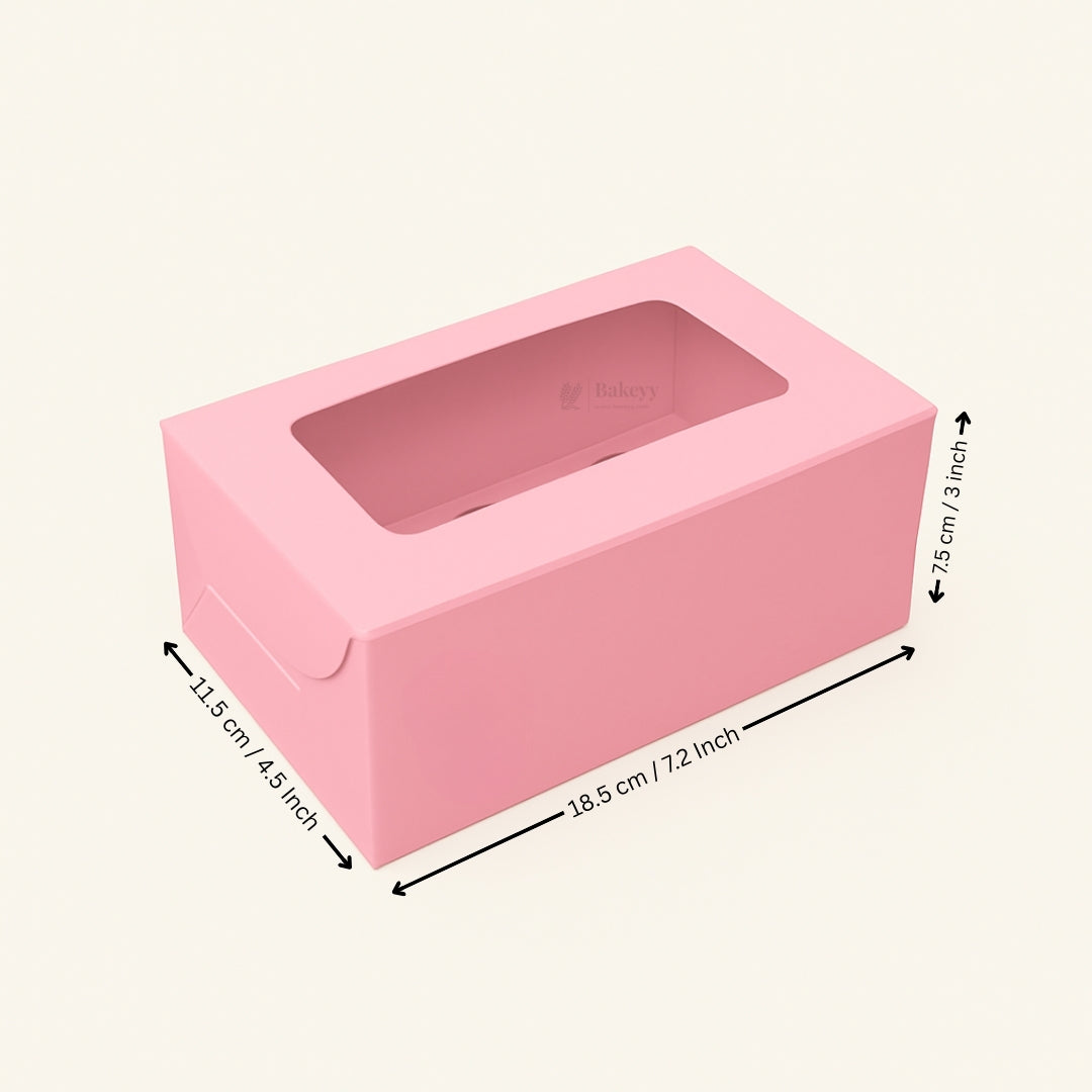 Color Cupcake Boxes With Handle | Christmas Style Cupcake Boxes | Multi-Colour Festive Boxes | Pack of 10