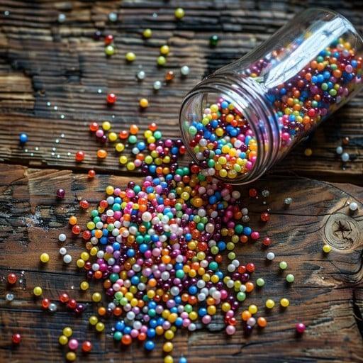 colorful-beads-spilled-stockcake - Bakeyy.com